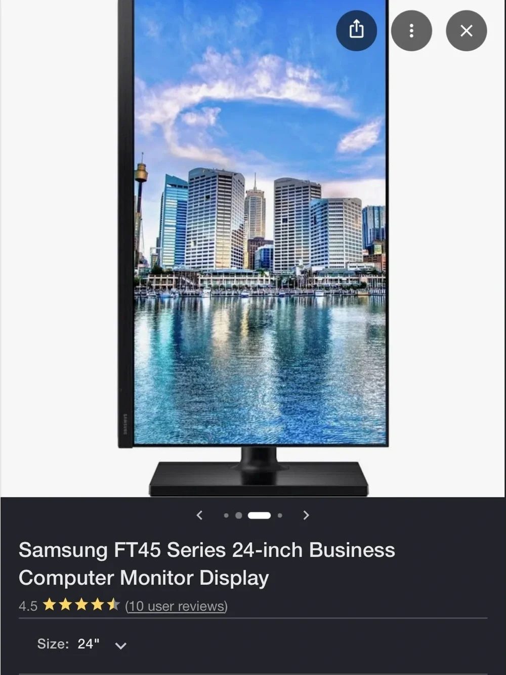 Samsung 24-inch Professional Monitor in Black
